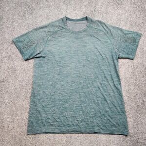 Lululemon Shirt Mens XL Green Short Sleeve Athletic Running Training Lightweight